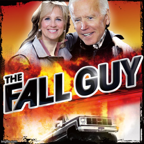 the fall guy | image tagged in joe biden,bike fall | made w/ Imgflip meme maker