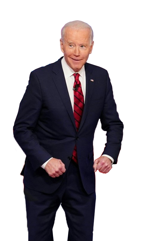 High Quality Joe Biden in suit with transparency Blank Meme Template