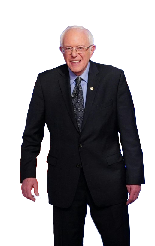 High Quality Bernie Sanders in a suit with transparency Blank Meme Template