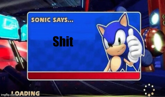 Sonic Says | Shit | image tagged in sonic says | made w/ Imgflip meme maker