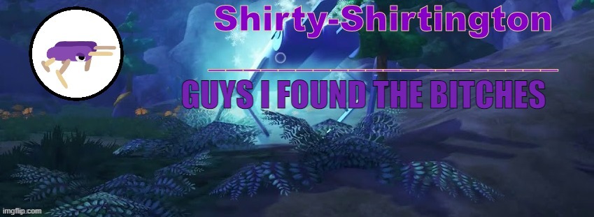 I FOUND THE BITCHES | GUYS I FOUND THE BITCHES | image tagged in shirty-shirtington announcement template | made w/ Imgflip meme maker