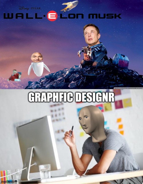 Wall-Elon Musk | image tagged in graphfic designr | made w/ Imgflip meme maker