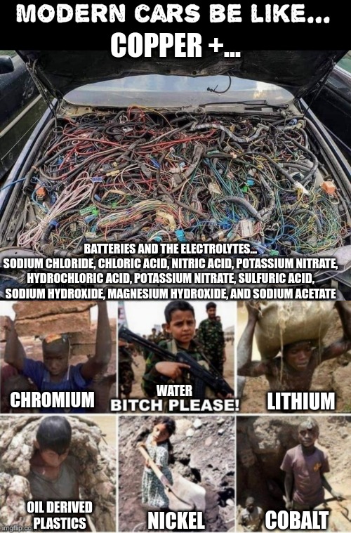 Lets go Green! |  COPPER +... BATTERIES AND THE ELECTROLYTES...
SODIUM CHLORIDE, CHLORIC ACID, NITRIC ACID, POTASSIUM NITRATE, HYDROCHLORIC ACID, POTASSIUM NITRATE, SULFURIC ACID, SODIUM HYDROXIDE, MAGNESIUM HYDROXIDE, AND SODIUM ACETATE; WATER; CHROMIUM; LITHIUM; OIL DERIVED PLASTICS; COBALT; NICKEL | image tagged in green,energy,child labor,battery,technology | made w/ Imgflip meme maker