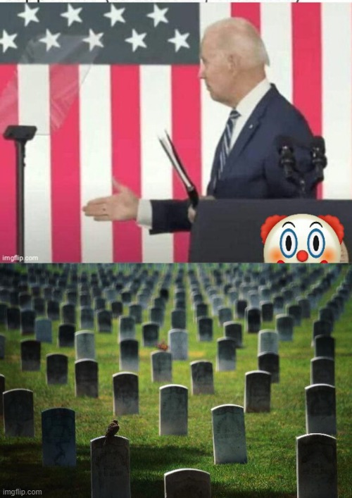 image tagged in biden shake hands with nobody,graveyard cemetary | made w/ Imgflip meme maker