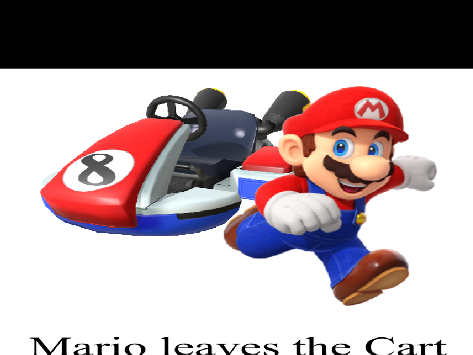 Mario Leaves the Cart Blank Meme Template