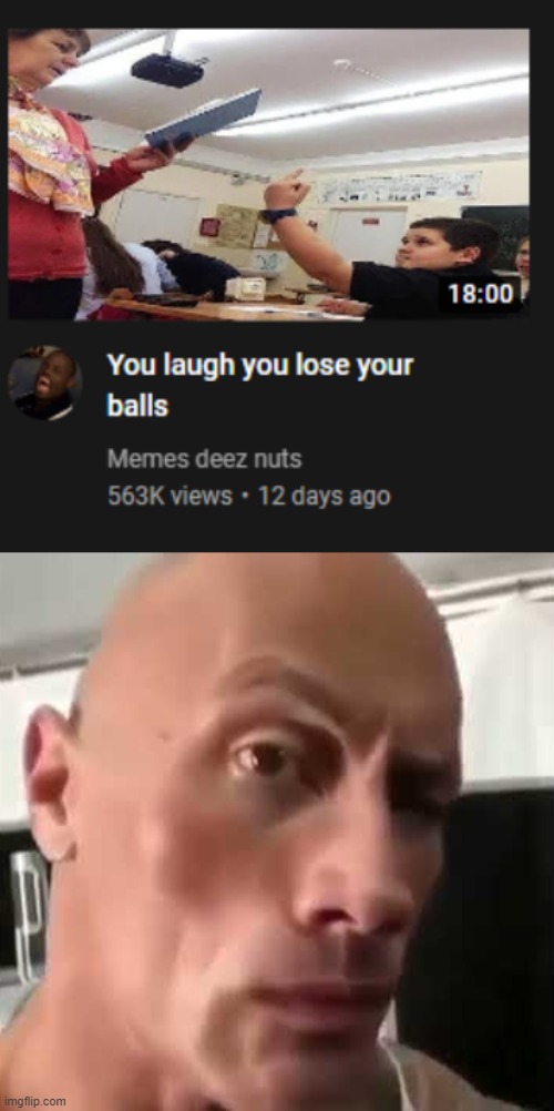 Which balls | image tagged in rock stare | made w/ Imgflip meme maker