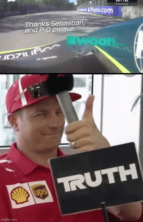 Kimi approves | image tagged in formula 1 | made w/ Imgflip meme maker