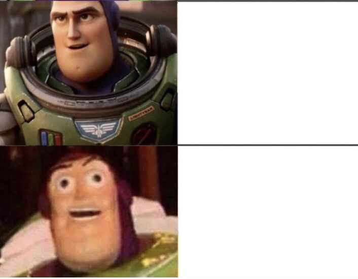 RTX and blurred lightyear Blank Meme Template