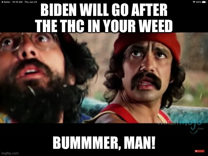 Biden Is Going After Nicotine in Cigarettes! After That……. | BIDEN WILL GO AFTER THE THC IN YOUR WEED; BUMMMER, MAN! | image tagged in biden nicotine removal from cigarettes,biden nazi,biden government control | made w/ Imgflip meme maker