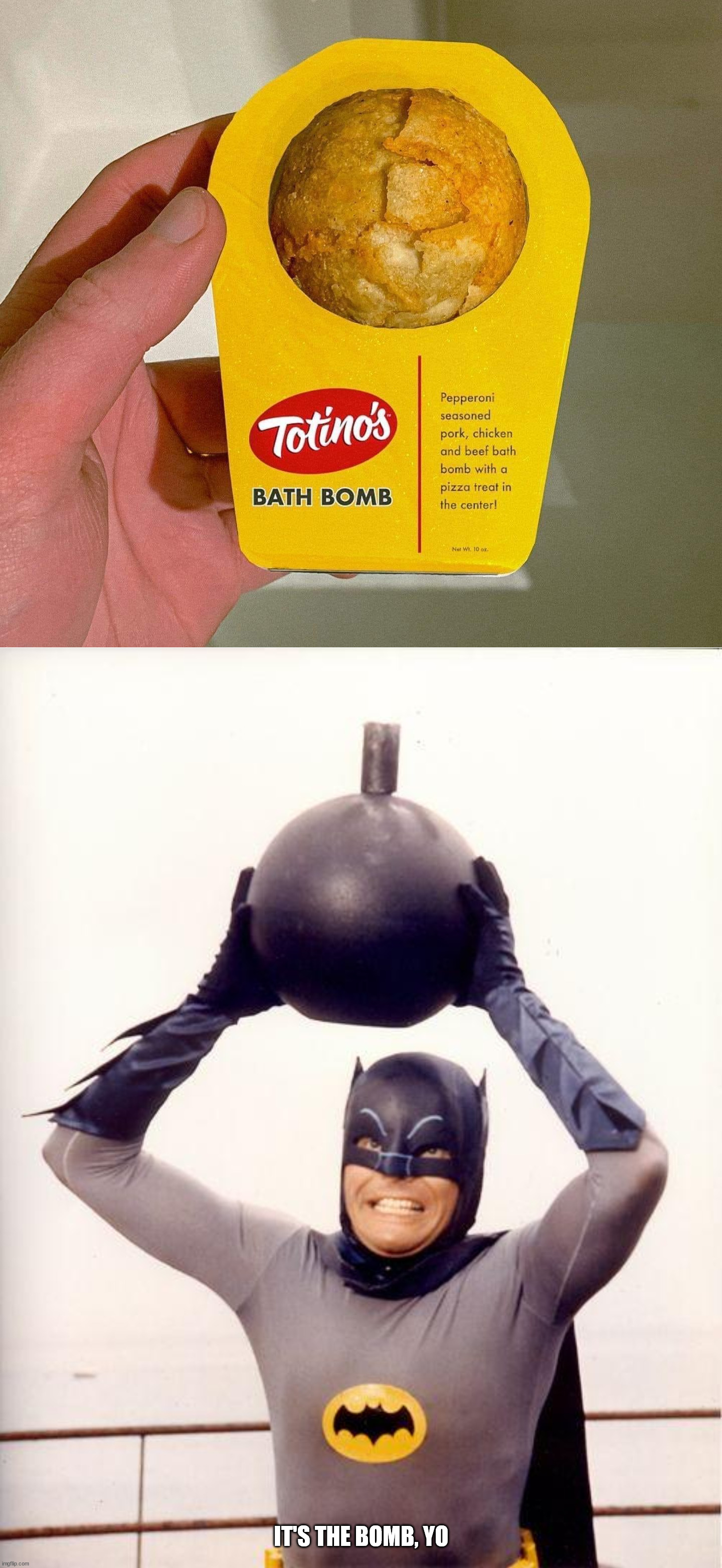 IT'S THE BOMB, YO | image tagged in batman bomb,fake | made w/ Imgflip meme maker