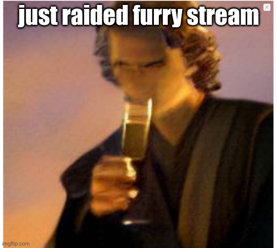 just raided furry stream | image tagged in star wars prequels | made w/ Imgflip meme maker