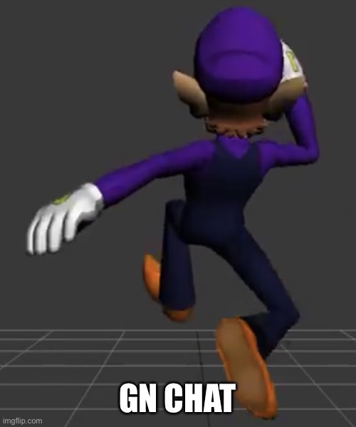 Waluigi Running | GN CHAT | image tagged in waluigi running | made w/ Imgflip meme maker