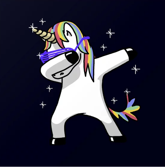 High Quality Unicorn Dabbing Blank Meme Template