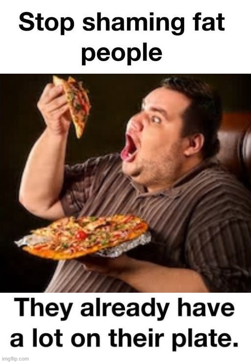 No shame but maybe there should be | image tagged in fat eating | made w/ Imgflip meme maker