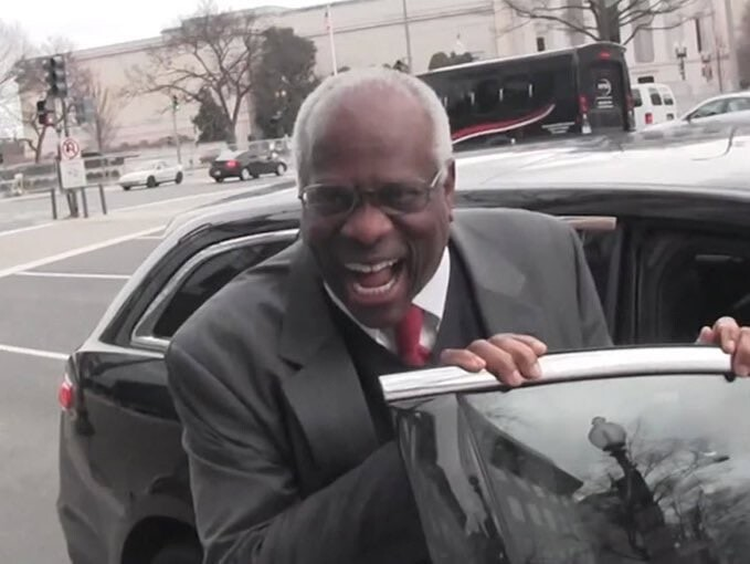 High Quality CLARENCE THOMAS LAUGHING Blank Meme Template