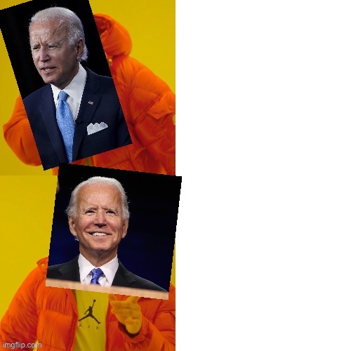 High Quality Joe Biden hotline bling fixed textboxes Blank Meme Template