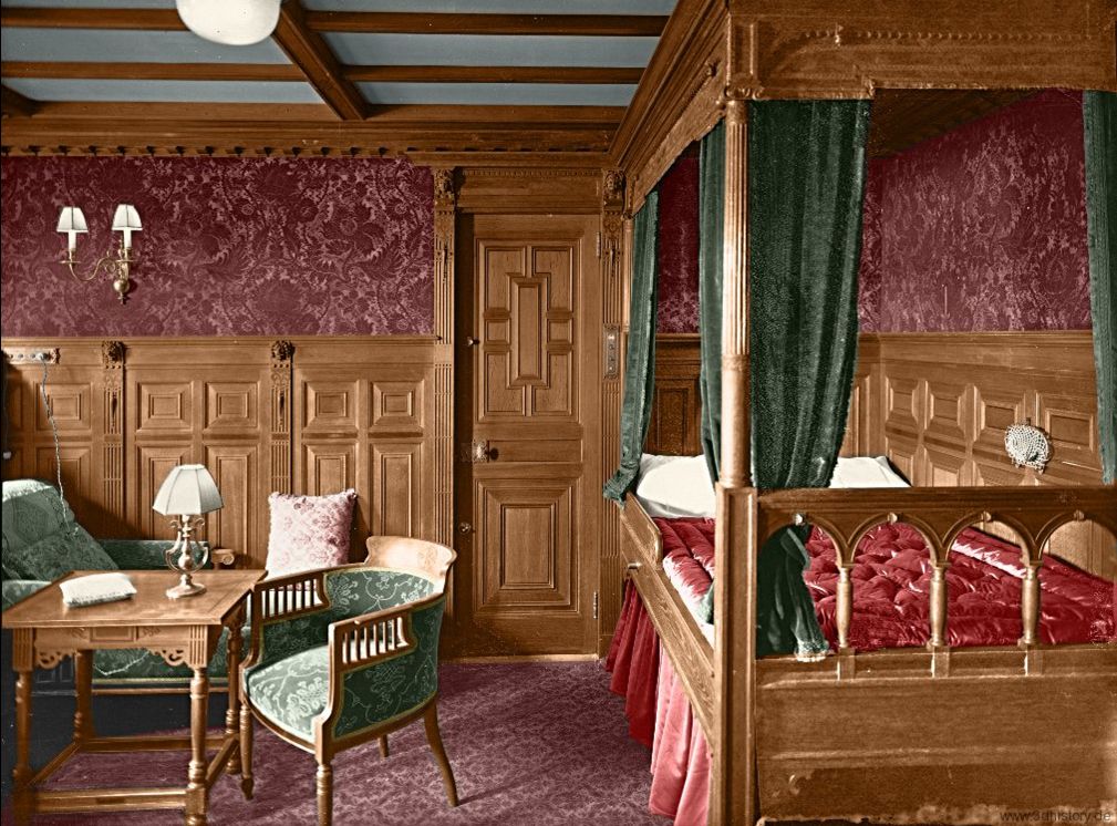 Titanic first class suite in color Blank Meme Template