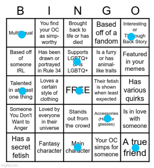 Oc bingo: Mimic | made w/ Imgflip meme maker