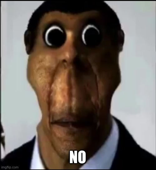 obunga | NO | image tagged in obunga | made w/ Imgflip meme maker