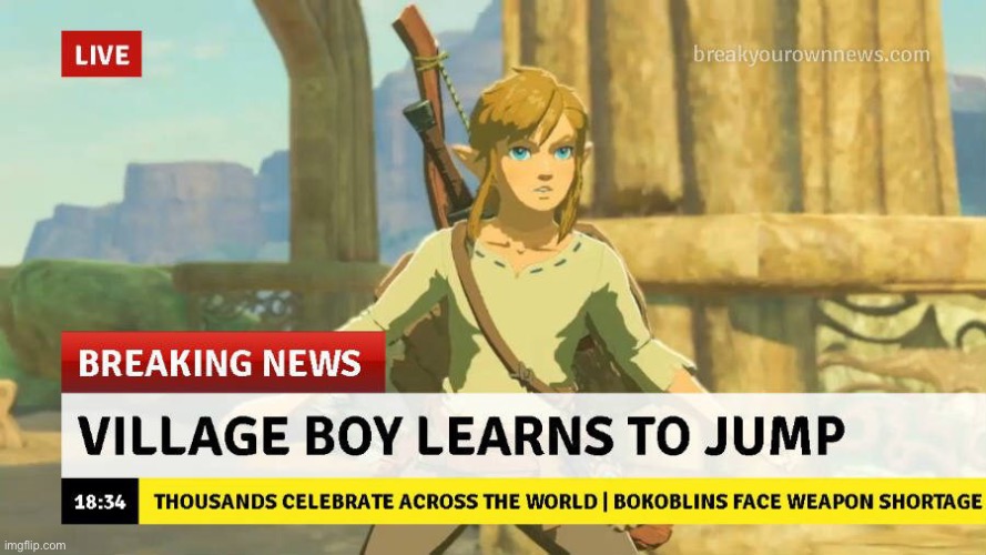 W o a h!1!1! | image tagged in the legend of zelda breath of the wild,lol | made w/ Imgflip meme maker