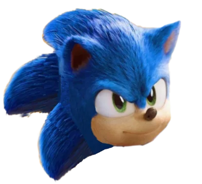 Movie Sonic head Blank Meme Template