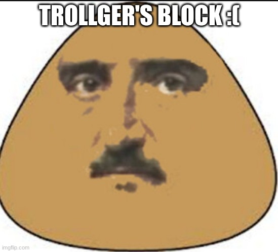 Edgar Allen Pou | TROLLGER'S BLOCK :( | image tagged in edgar allen pou | made w/ Imgflip meme maker
