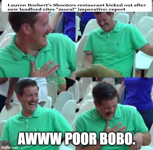 Green shirt guy | AWWW POOR BOBO. | image tagged in green shirt guy | made w/ Imgflip meme maker