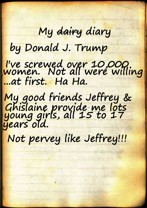 Trump Pedo Diary Blank Meme Template