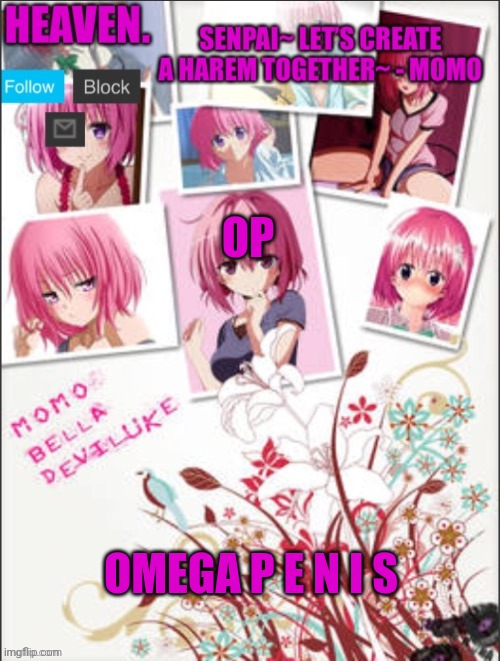 Er.. | OP; OMEGA P E N I S | image tagged in heaven temp | made w/ Imgflip meme maker