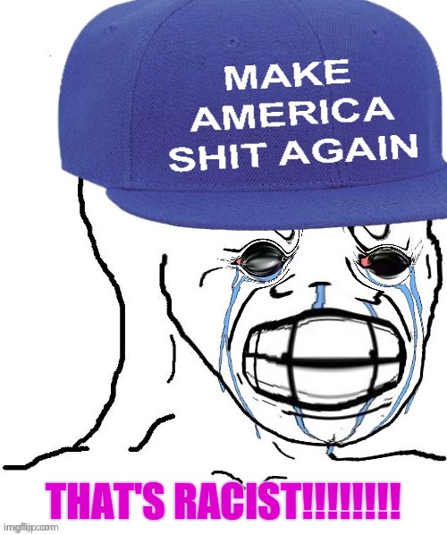 mad wojak | THAT'S RACIST!!!!!!!! | image tagged in mad wojak | made w/ Imgflip meme maker