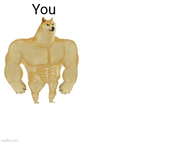 Buff Doge vs. Cheems Meme | You | image tagged in memes,buff doge vs cheems | made w/ Imgflip meme maker
