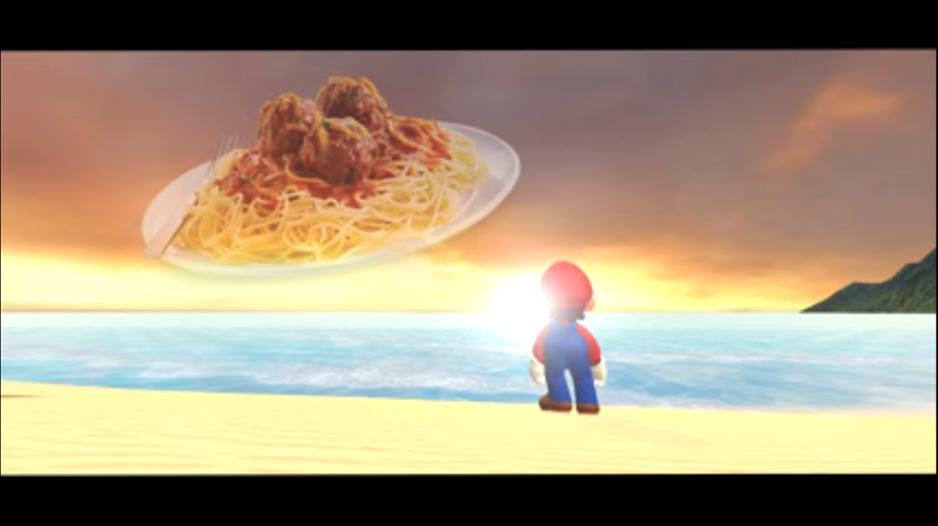 Mario and Spaghetti Blank Meme Template