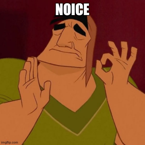 Pacha perfect | NOICE | image tagged in pacha perfect | made w/ Imgflip meme maker