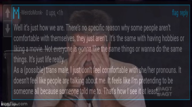 I asked a question to WHY people change gender, and I got THIS response | made w/ Imgflip meme maker