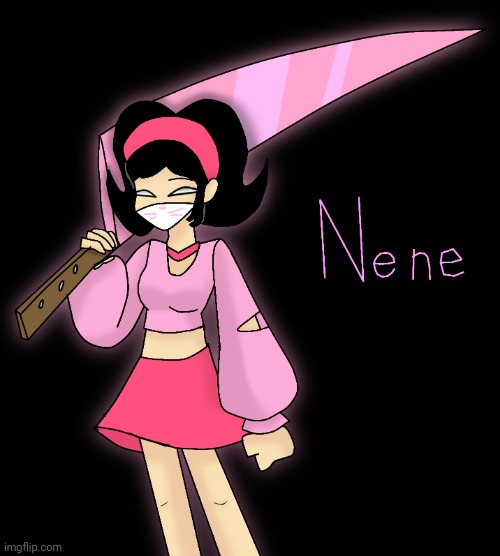 Nene just casually being a pink version of Cross- | made w/ Imgflip meme maker