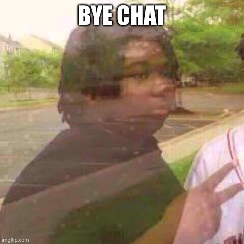 Goodnight | BYE CHAT | image tagged in guy fades away,goodbye | made w/ Imgflip meme maker
