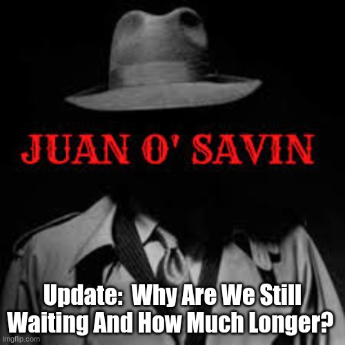 Juan O' Savin Update:  Why Are We Still Waiting And How Much Longer?  (Must See Video)