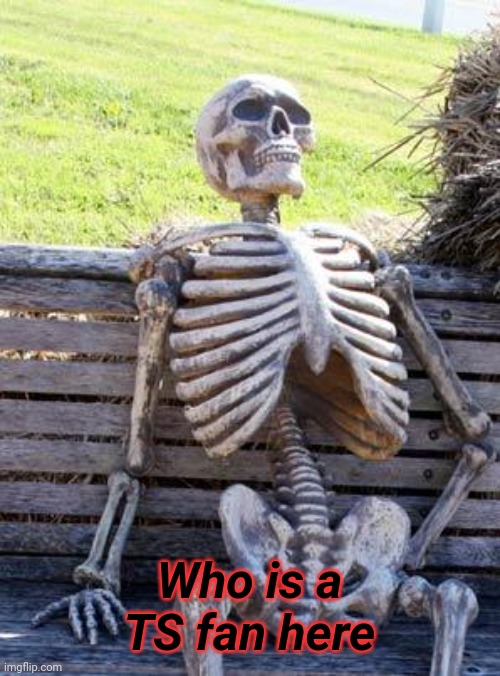 Waiting Skeleton | Who is a TS fan here | image tagged in memes,waiting skeleton,taylor swift | made w/ Imgflip meme maker