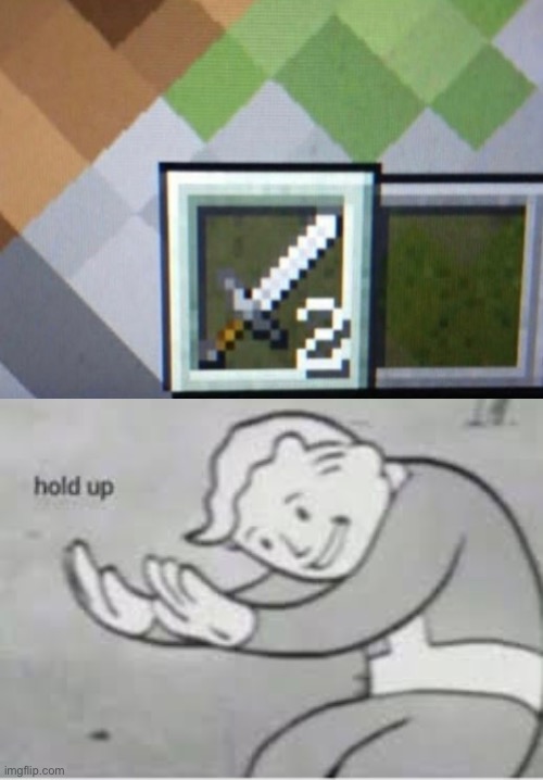 wait wha- | image tagged in hol up,funny,memes,minecraft,wait thats illegal | made w/ Imgflip meme maker