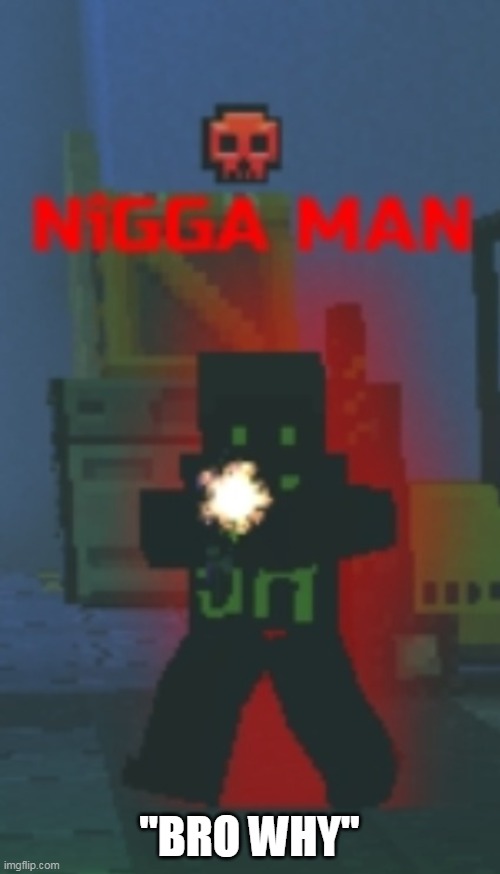 NIGGA MAN | "BRO WHY" | image tagged in nigga man | made w/ Imgflip meme maker