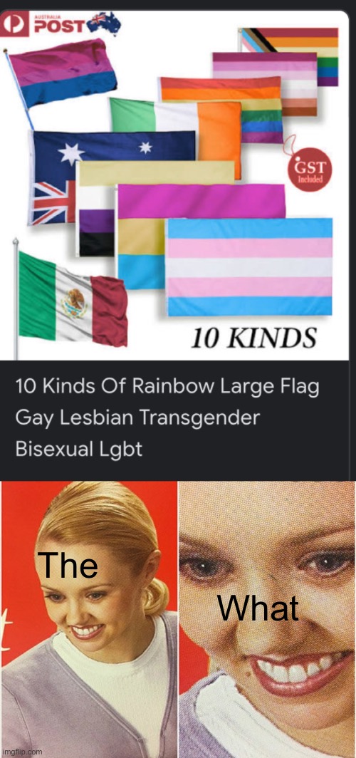 Totally all pride flags there… | The; What | image tagged in wait what,meme | made w/ Imgflip meme maker