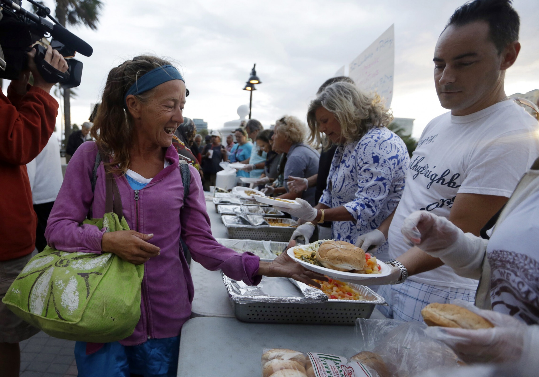 Feeding the homeless Blank Meme Template