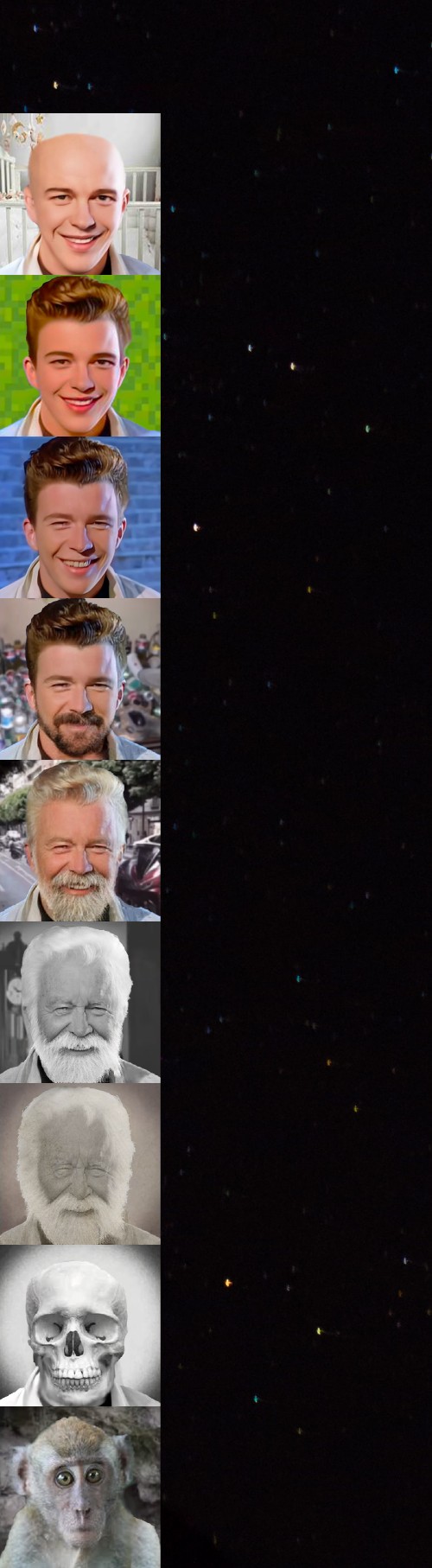 High Quality Rick Astley Becoming Old Perfect Version Blank Meme Template