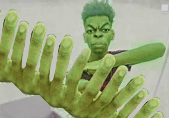 High Quality Beast Boy Holding more than 12 fingers Blank Meme Template