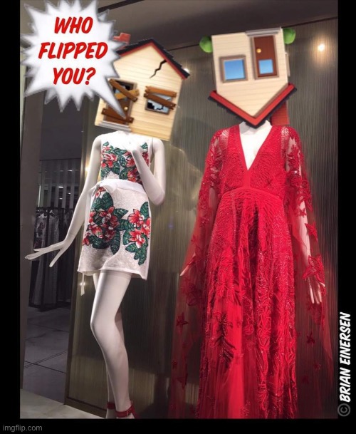 Flipping Houses | image tagged in fashion,window design,elie saab,flipping houses,home wrecker,brian einersen | made w/ Imgflip meme maker