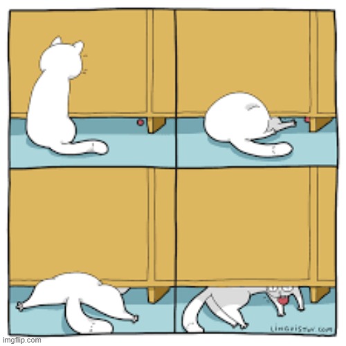 A Cat's Way Of Thinking | image tagged in memes,comics,cats,under,couch,you underestimate my power | made w/ Imgflip meme maker
