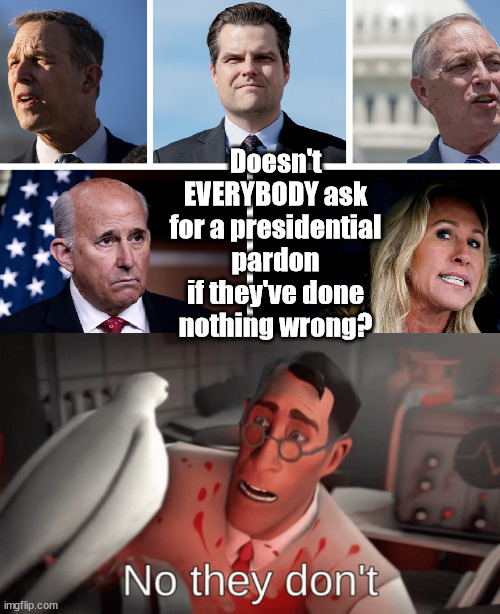 Guilty of treason. | Doesn't EVERYBODY ask for a presidential pardon if they've done nothing wrong? | image tagged in pervasive corruption in the gop,sedition,treason | made w/ Imgflip meme maker