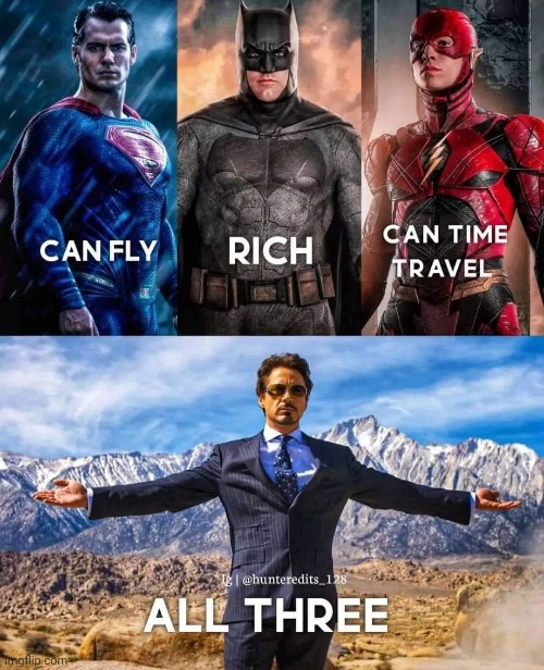 image tagged in iron man,batman,flash,superman | made w/ Imgflip meme maker