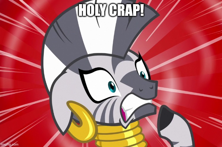 Shocked Zecora (MLP) | HOLY CRAP! | image tagged in shocked zecora mlp | made w/ Imgflip meme maker