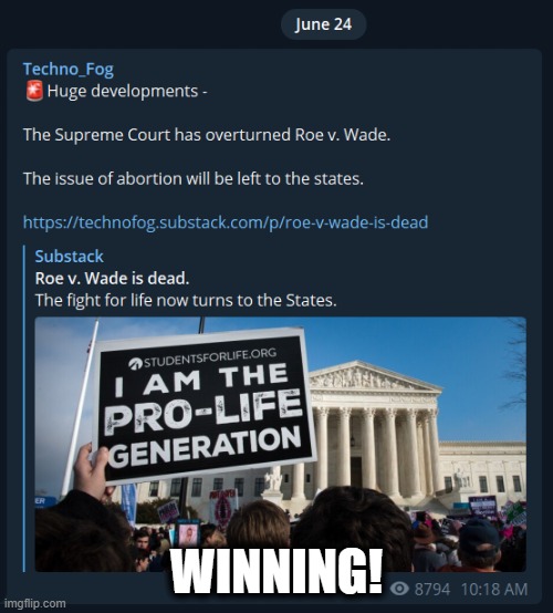 Child Sacrifice Is Coming To An End In America! | WINNING! | image tagged in roe vs wade,pro-life,pro life,abortion is murder | made w/ Imgflip meme maker